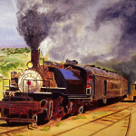 Painting, Acryllic: "Engine No. 2" by John G. Bluck