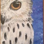 Painting, Acrylic on Canvas: "Snowy Owl" by Karen Nuelle